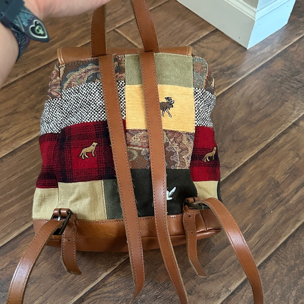 Ll Bean Patchwork Leather Backpack - image 2